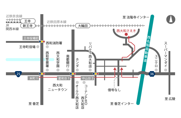 交通のご案内地図