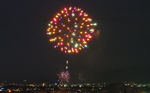 いかるがの花火と夏祭り懐石