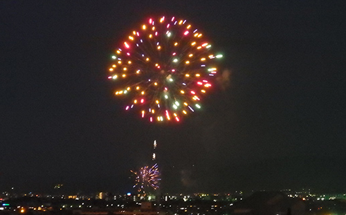 いかるがの花火と夏祭り懐石