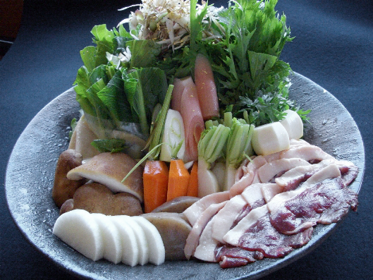 聖徳ぼたん鍋と大和高原野菜